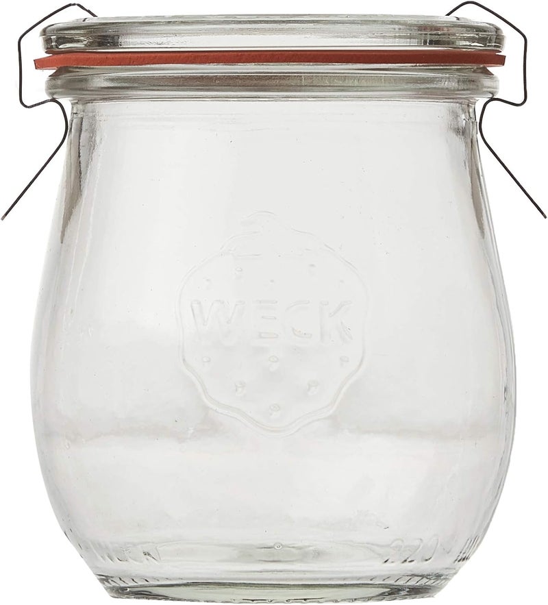 Weck Mini Tulip Jelly Jar with Glass Lids 6 Rings and 12 Clamps, 6 Count (Pack of 1) - Image 3